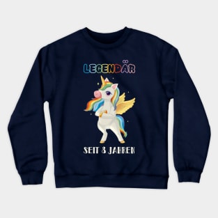 8th birthday unicorn Crewneck Sweatshirt